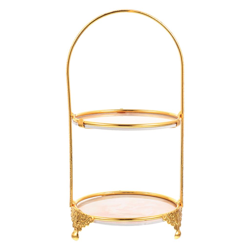 Подставка для торта Десерт Золотая полка для кексов Кофейная станция Декор Фруктовые пирожные Портативный поднос Металлический многослойный кондитерский