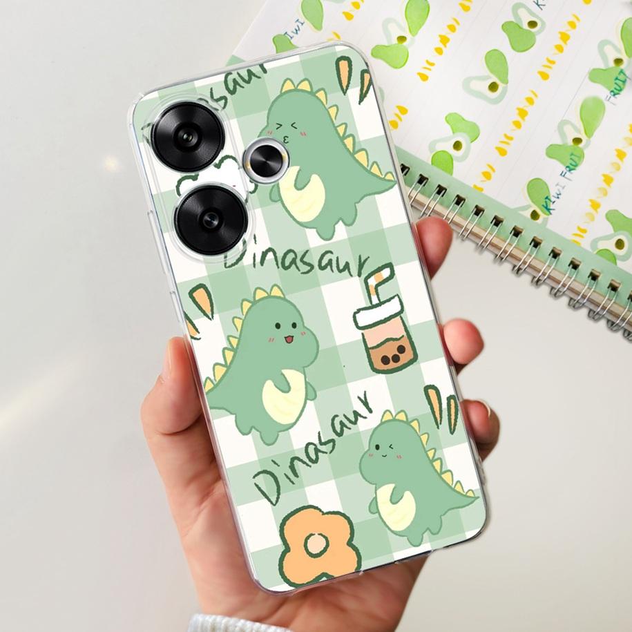 For Xiaomi Poco F6 Case Popular Butterfly Flower Soft Clear Silicone TPU Back Cover For Xiaomi Poco F6 5G F 6 PocoF6 Phone Cases