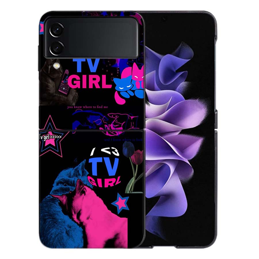 TV Girl Album Coque For Samsung Z Flip7 6 Galaxy Case Shockproof Z Flip5 Z Flip3 4 5G Hard Cover Phone TPU PC Hard Funda