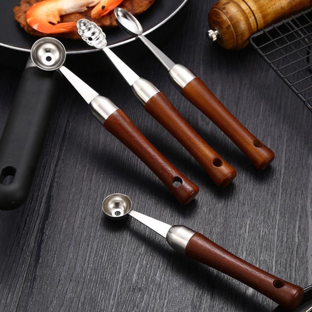 Multifunctional Melon Spoon Stainless Steel Fruit Scoop Food Gadgets Melon Baller  Home