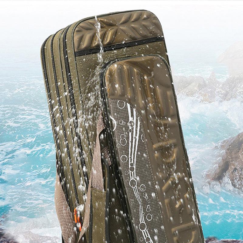 Рыболовная сумка 80/90/100/120/125/130 см 2/3/4-слойная рыболовная сумка Оксфорд Складная удочка Сумка для катушки Сумки для хранения рыболовных снастей Дорожный чехол X402G