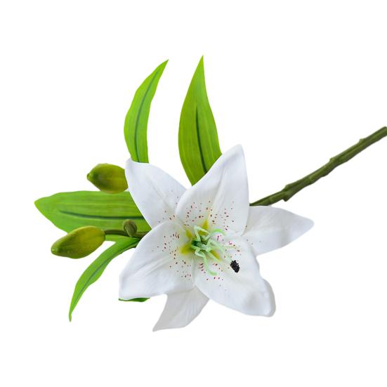 Искусственный цветок лилии в полном расцвете Искусственный цветок лилии 1 головка 2