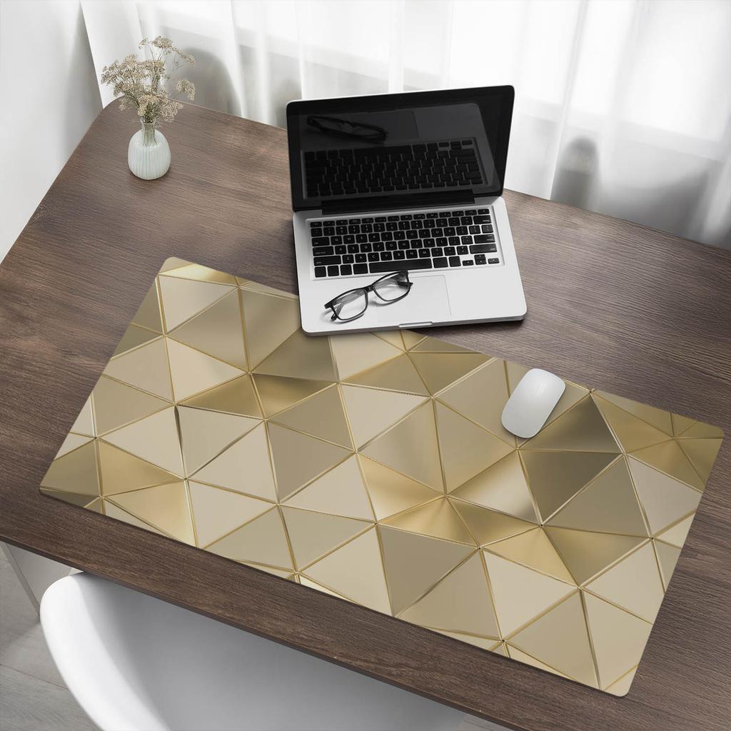Nowoczesna Ochronna Mata Pod Klawiaturę Geometryczny Wzór 3D 100X50 Cm