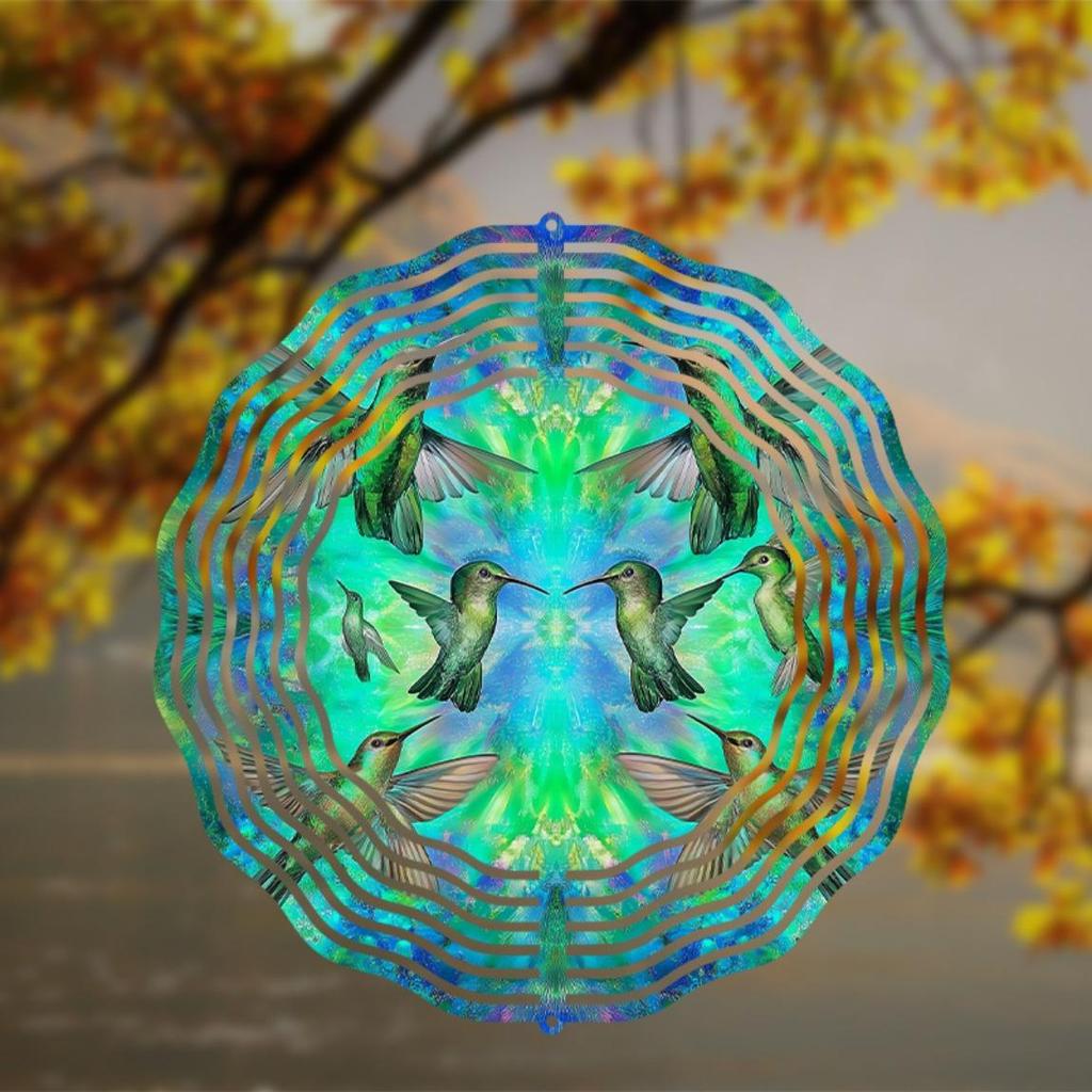 10 Inch Hanging Wind Chime Outdoor Rotating Wind Chime Artistic Balcony Lawn Decor Creative Gift for Spring Summer Relatives Friends