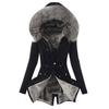 Durable Lady Coat Thermal Plush Lining Soft Hooded Long Sleeve Coat