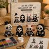 Набор для изготовления фигурок скелета из 3D-печатных бусин DIY, мультяшная фигурка, набор для рукоделия с бисером
