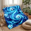 Soccer Ball Crashes Through Rocks Theme blanket Lightweight Warm Flannel Blanket Decorative Throw Blanket for Home Decoration