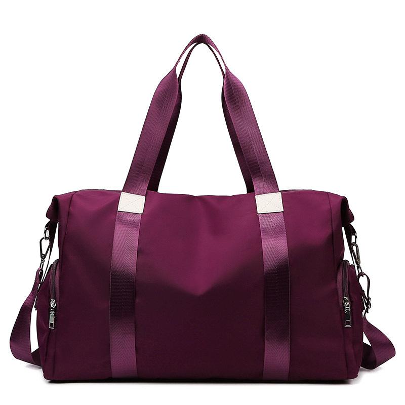 New fitness bag with yoga mat holder, detachable wet/dry separation pocket, and trolley handle, suitable for travel