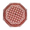 Складной зонт Hokusai Graphic для женщин, 95 см, узорчатый текстильный зонт, красный [японский трехскладной стеклянный]