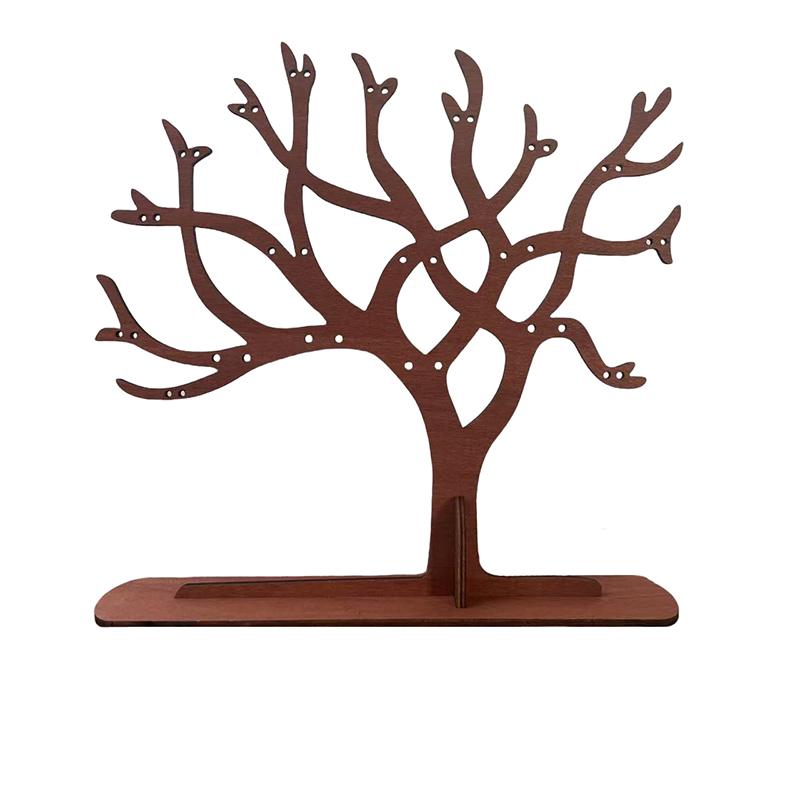 Jewelry Display Stand Wooden Tree Tower Rack Hanging Organizer For Ring Earrings Necklace Bracelet Hair Accessories