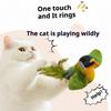 Щебечущая Птичка Игрушка для Кошки Интерактивная Машущая Крыльями Плюшевая Игрушка Птичка Работает от Батареек