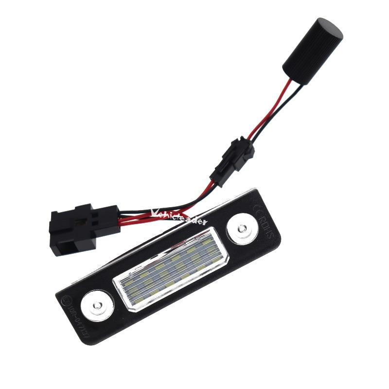 Пара автомобильных светодиодных фонарей номерного знака для Skoda Octavia 2 Facelift 2009-2012 Facelifted 2003-2012 Roomster 5J 2006-2010