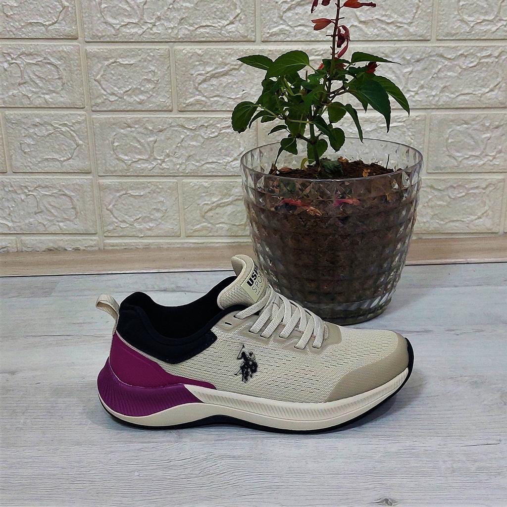 USPolo Turbo Бежево-Розовая Нескользящая женская спортивная обувь