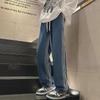 Мужские осенне-зимние корейские свободные покройные джинсы с широкими штанинами