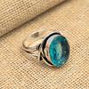 Aqua Apatite Gemstone Handmade Jewelry 925 Sterling Silver Ring For Her