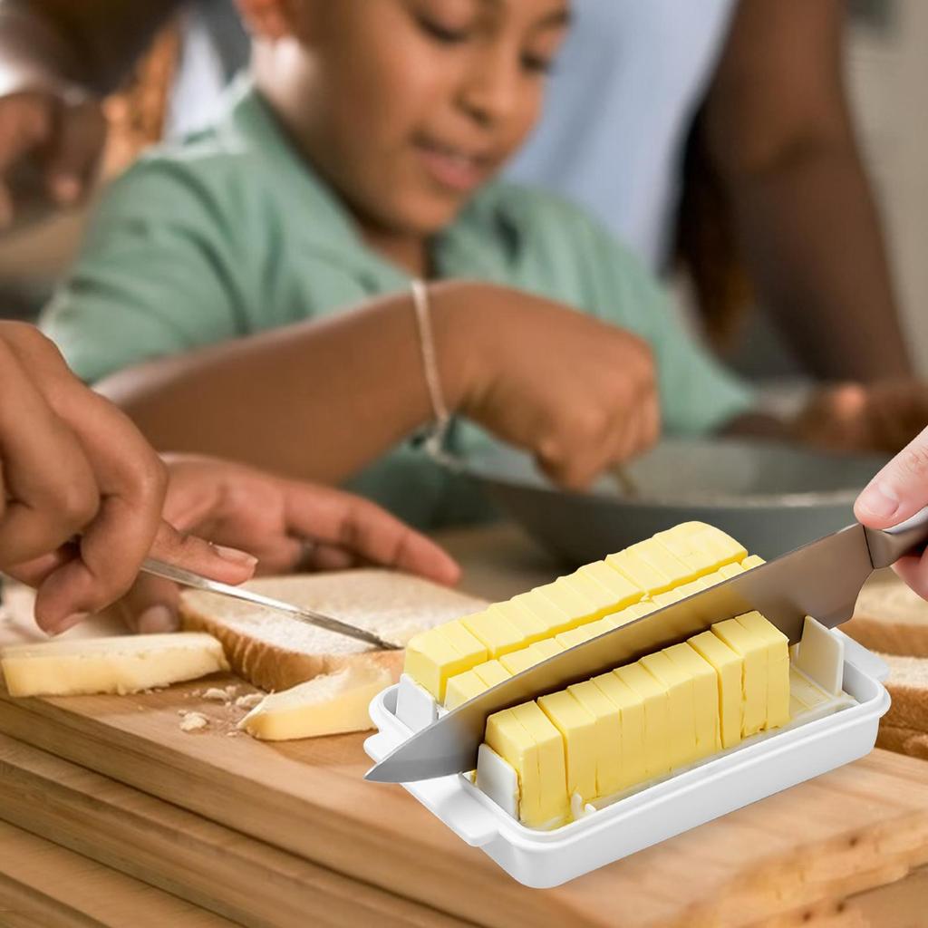 Нож для масла Коробка для нарезки масла с крышкой Многофункциональный инструмент для нарезки Съемный контейнер для нарезки сыра для дома кладовой холодильника