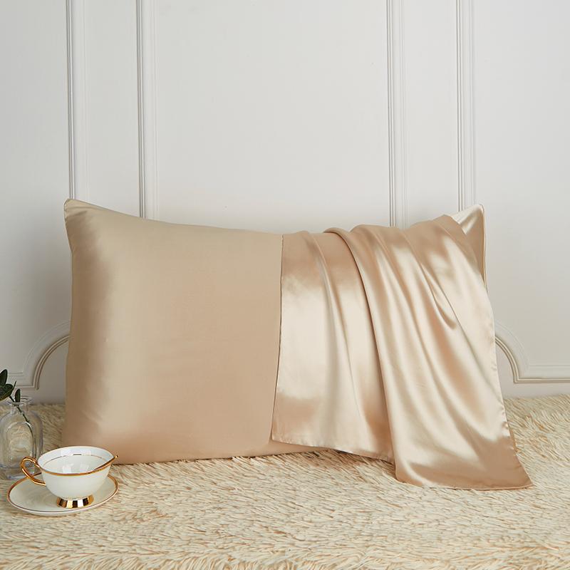 100% Natural Mulberry Silk Pillowcase designed for Hair and Skin - Front in Pure Silk and Back in Breathable Lyocell Fiber 1 Pack