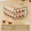 Transparent Double-Layer Egg Storage Box for Refrigerator