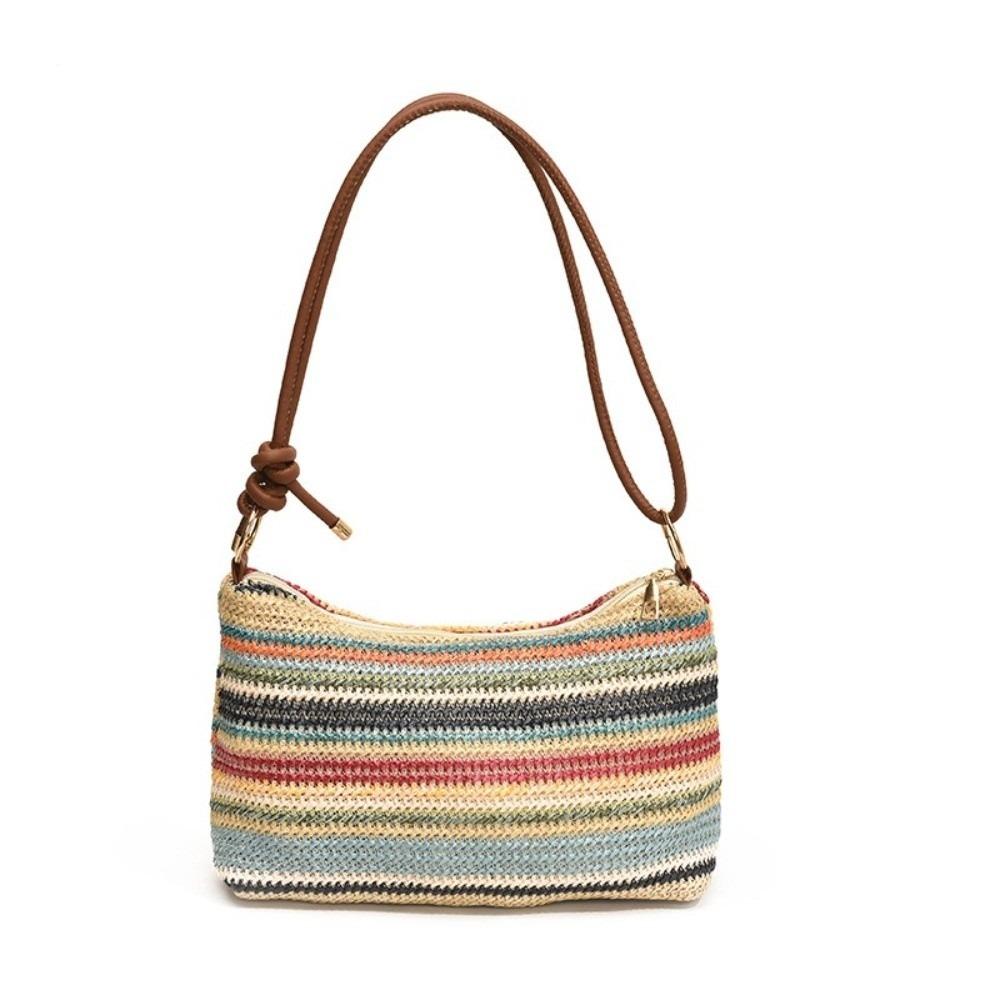 Hollow Beach Crossbody Bag Beach Handbag Raffia Shoulder Bag Fashion Weave Straw Bag Holiday