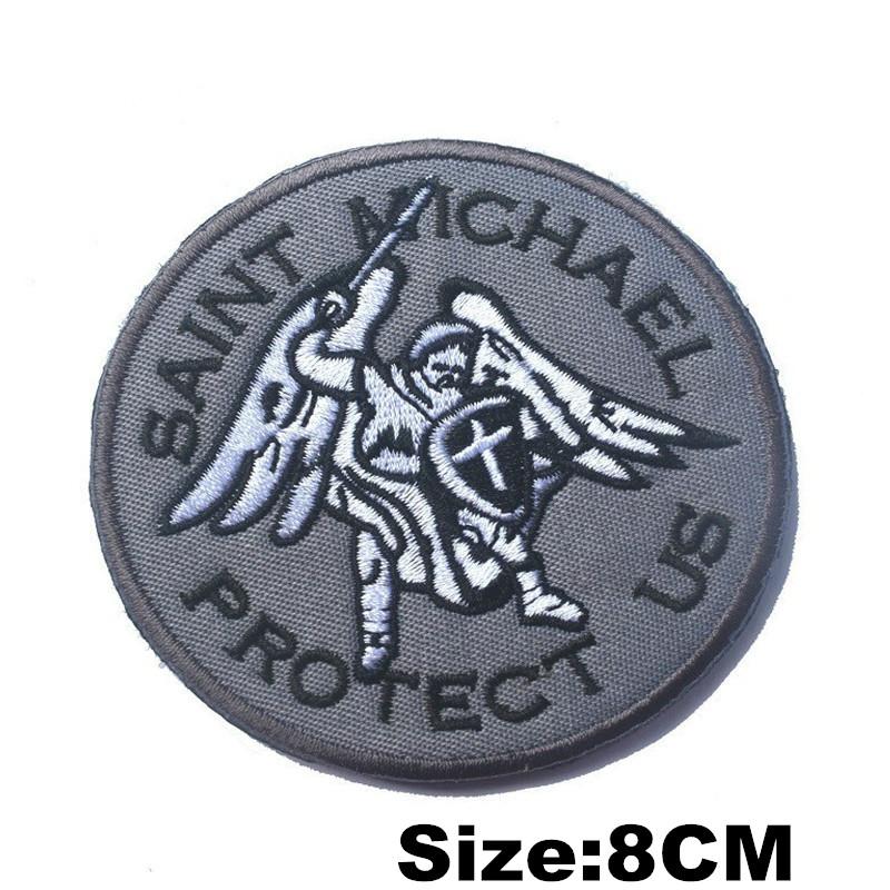 Значок SAINT MICHAEL PROTECT US, вышитые нашивки на крючках, военные тактические нашивки для одежды, нарукавные повязки для кепок, рюкзаков, знаки отличия, декоративные