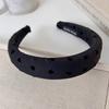 Autumn Winter Retro Black-Gray Headband Bow Sponge Hair Band for Woman Girls Temperament Hair Hoop Female Hair Accessories