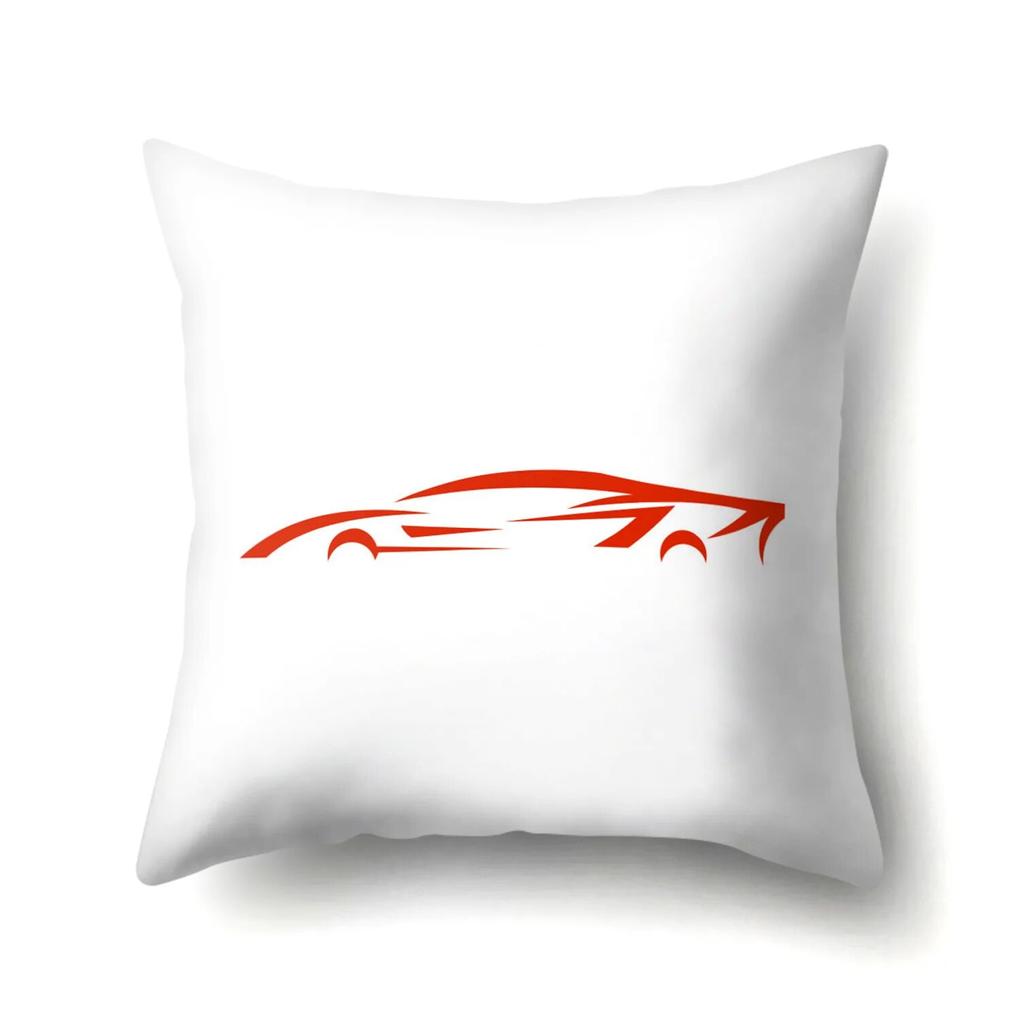 Sports Car Striped Pillowcase Office Cushion Cover Living Room  Waist