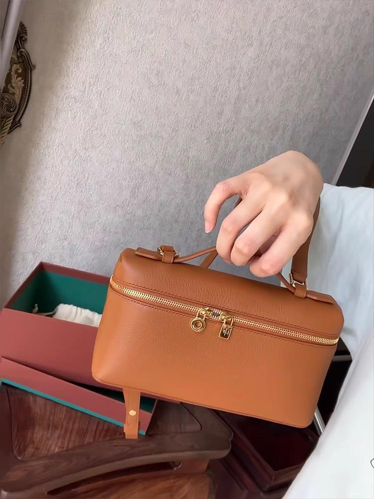 LP19 Золотая сумка-ланчбокс через плечо - 2025 Модная осенне-зимняя сумка на плечо в гонконгском стиле