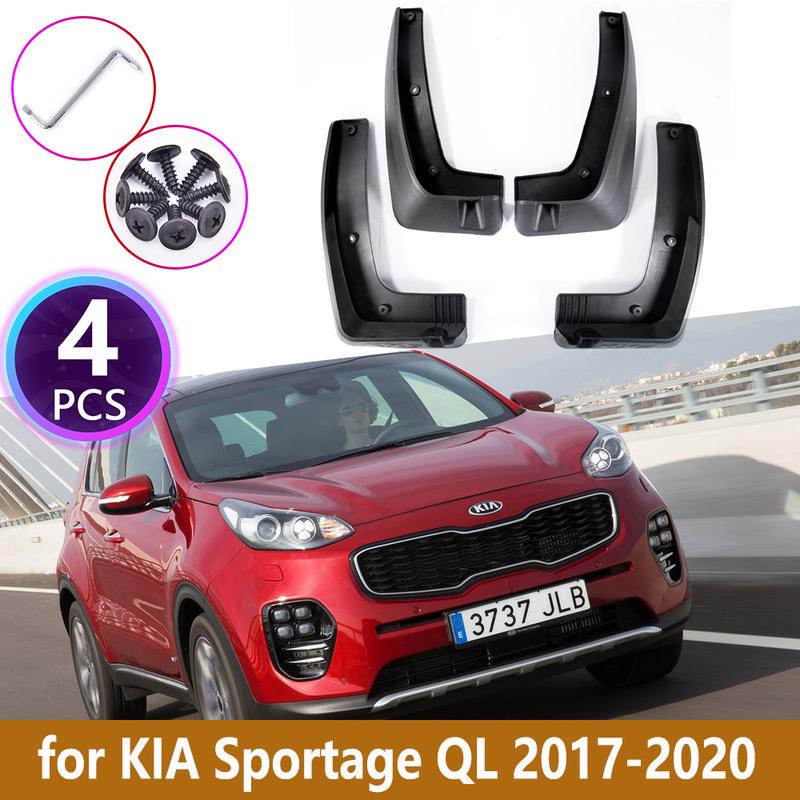 4 pcs Car Mud Flaps For Kia Sportage 2017 2018 QL Mudflaps Splash Guards Mud Flap Mudguards Fender Front Rear Accessories
