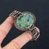 Ruby In Zoisite  Handmade Copper Wire Wrap Bangle Adjustable O8H43