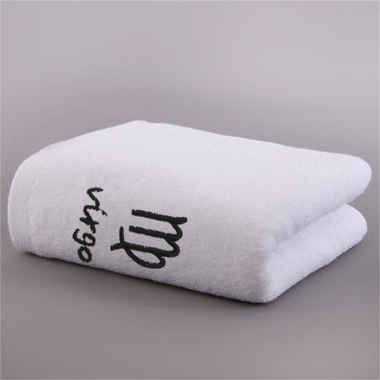 Shower Towel Thickened Lint-free Letters Embroidery Highly Absorbent Soft Cotton Face Towel Washroom