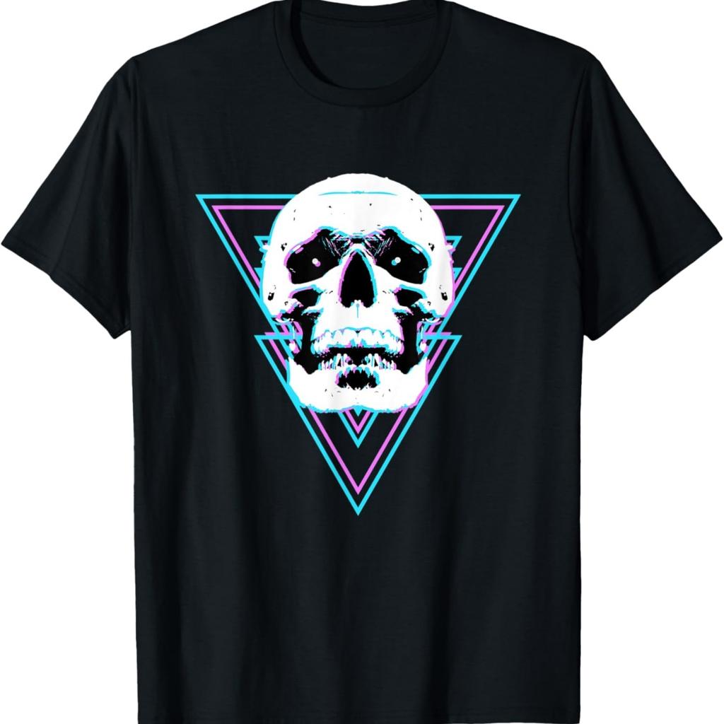 Third Culture_ Cyberpunk Skull Triangle T-Shirt