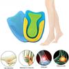 1Pair Elasticity Flatfoot Correction Half Cushion Damping Insole Heel Pads Heel Support Shockproof Orthopedic for Feet Fatigue