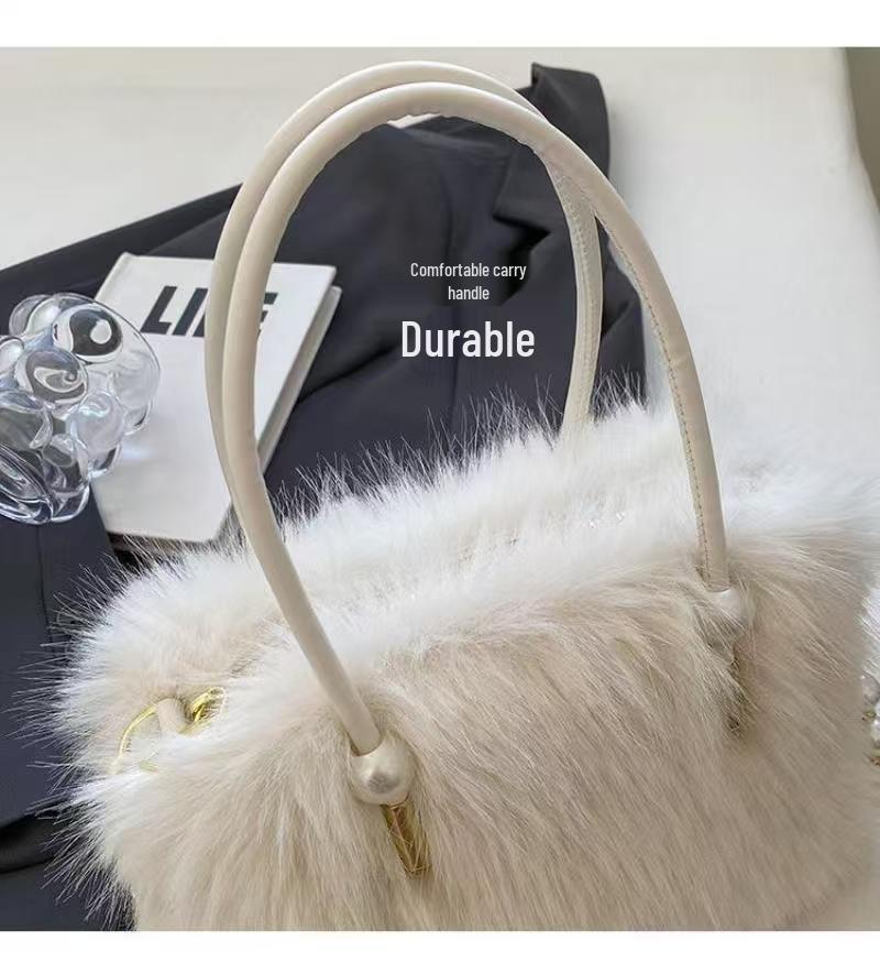 Жемчужная пушистая сумка - 2025 трендовая весенне-летняя женская сумка через плечо