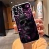 Чехол для телефона Череп Carcasa Funda Для iPhone 17 Pro Max Air 16 15 14 13 Pro Max 15 16 Pro 15Plus 16E Чехол