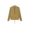 Fear of God Essentials FW21 Half Zip Track Jacket With Solid Color Logo And Raglan Sleeves Unisex Jackets Amber FOG-FW21-018