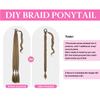 Ladies Wig Real Natural Ponytail Wig Braid Winding Hair Extension Ponytail Ponytailhair
