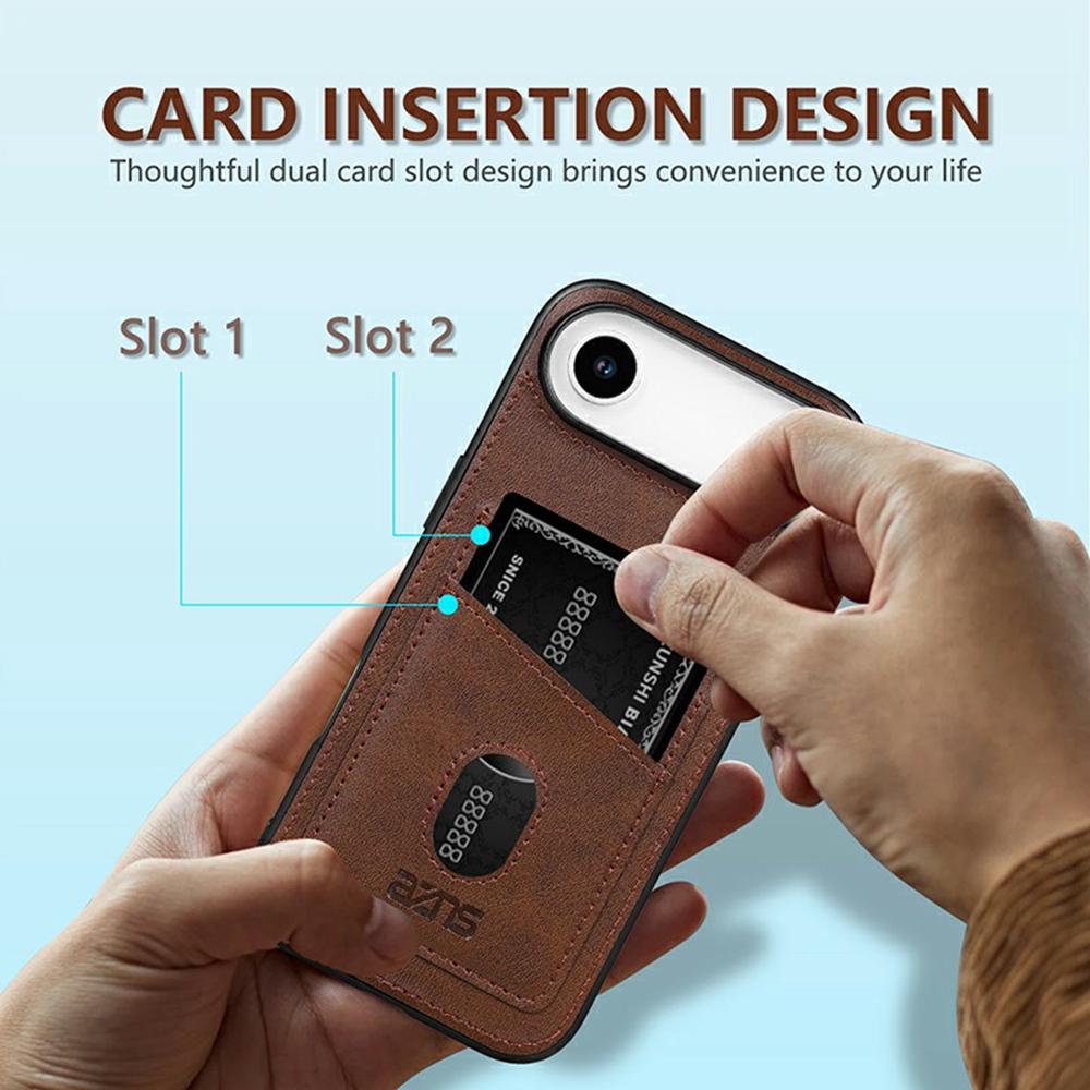 AZNS K1 Series For iPhone Air Case Calf Texture Anti-Drop PU+TPU Phone Cover