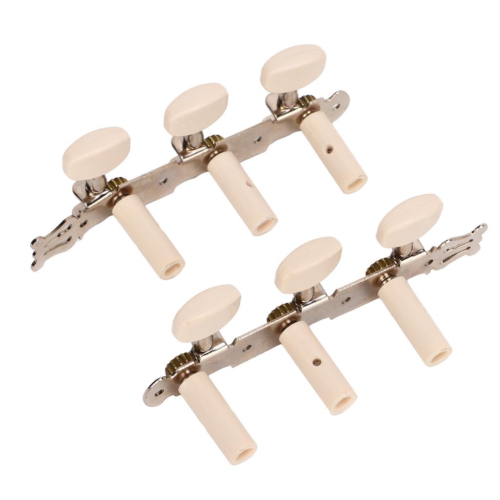 2Pcs Guitar Tuning Pegs String Machine Heads Tuner Keys for Classical Guitars Round White