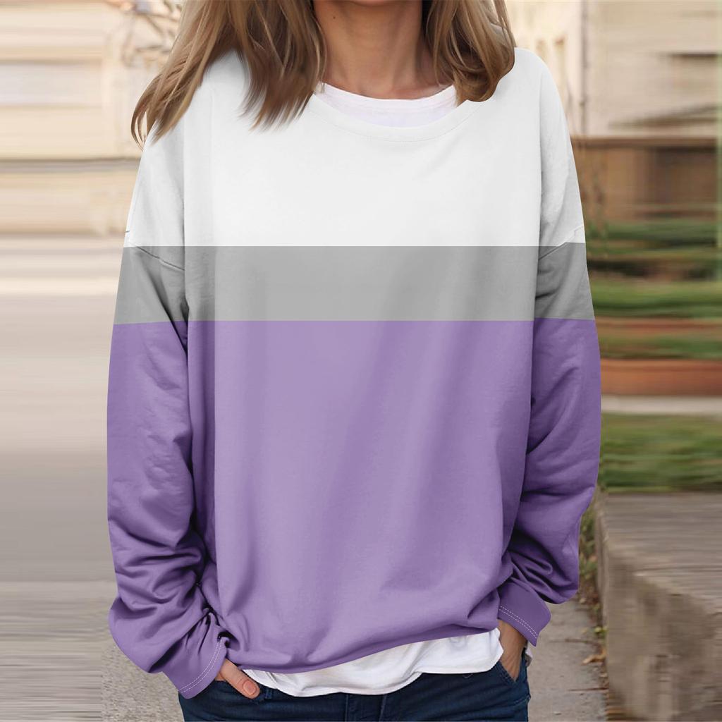 Женская повседневная модная винтажная печатная толстовка с длинным рукавом и круглым вырезом, многослойный пуловер