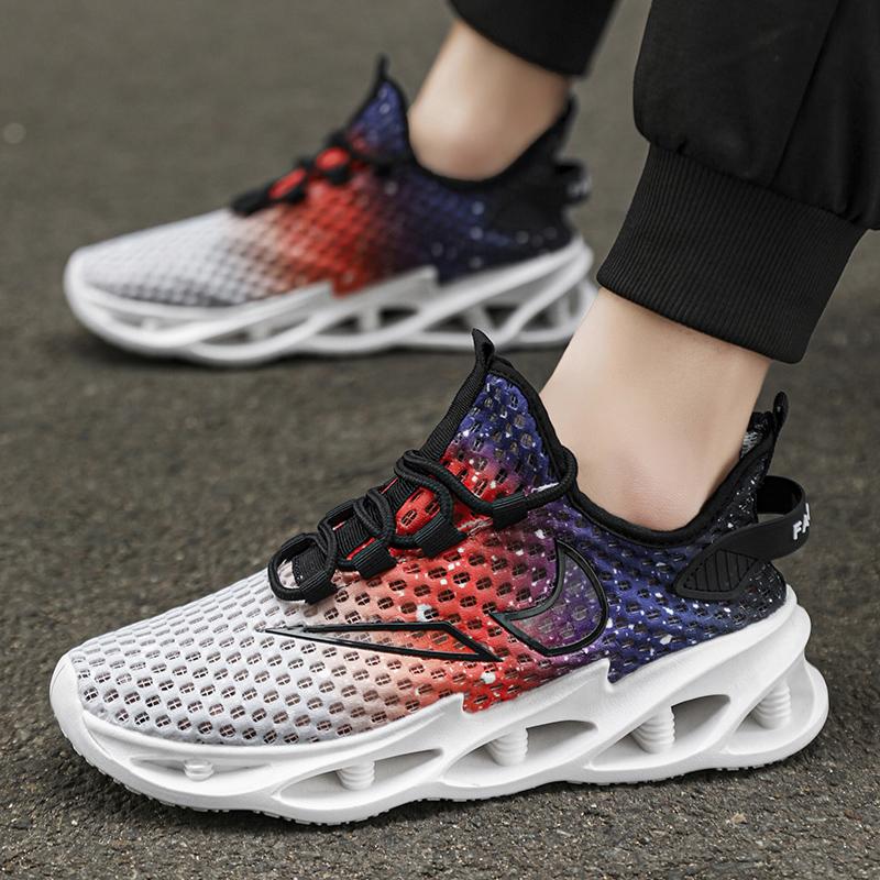 Мужские кроссовки для бега Модная мужская повседневная обувь Сетчатые дышащие кроссовки Легкие удобные теннисные спортивные тренировочные туфли