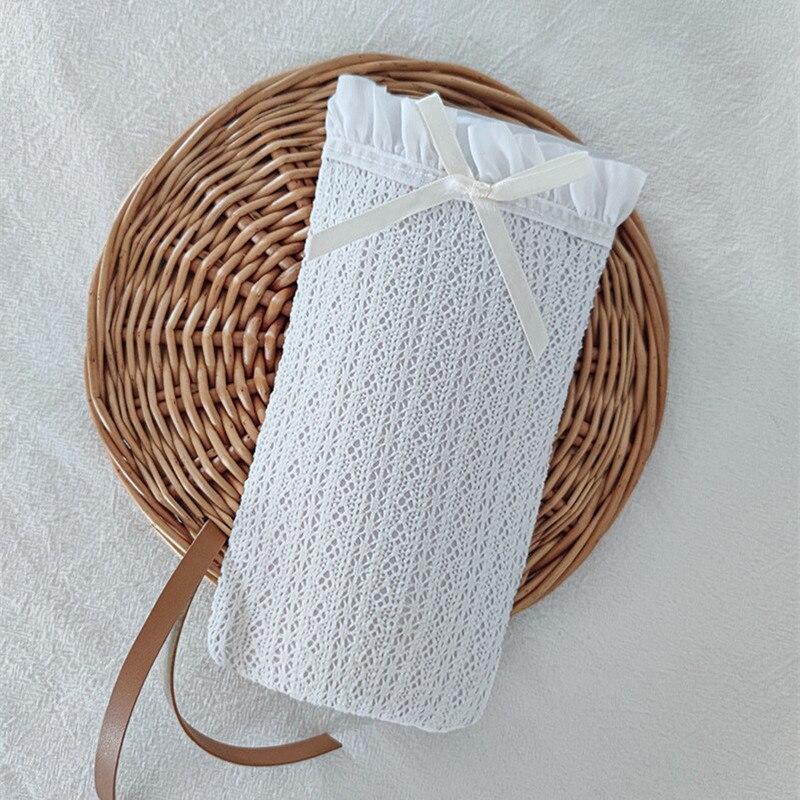 Милые длинные носки в японском стиле для девочек, чулки JK Лолита, гольфы с бантом и оборками, женские сетчатые чулки в сетку