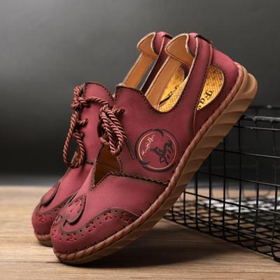 Новые летние модные сандалии на плоской подошве, повседневная обувь для мам, женские кожаные сандалии с мягкой подошвой и открытым носком