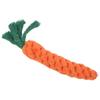 Braided Cotton Rope Dog Chew Toy Carrot Shaped Puppy Teething Toy Pet Rope Knot Toy  Teeth Cleaning