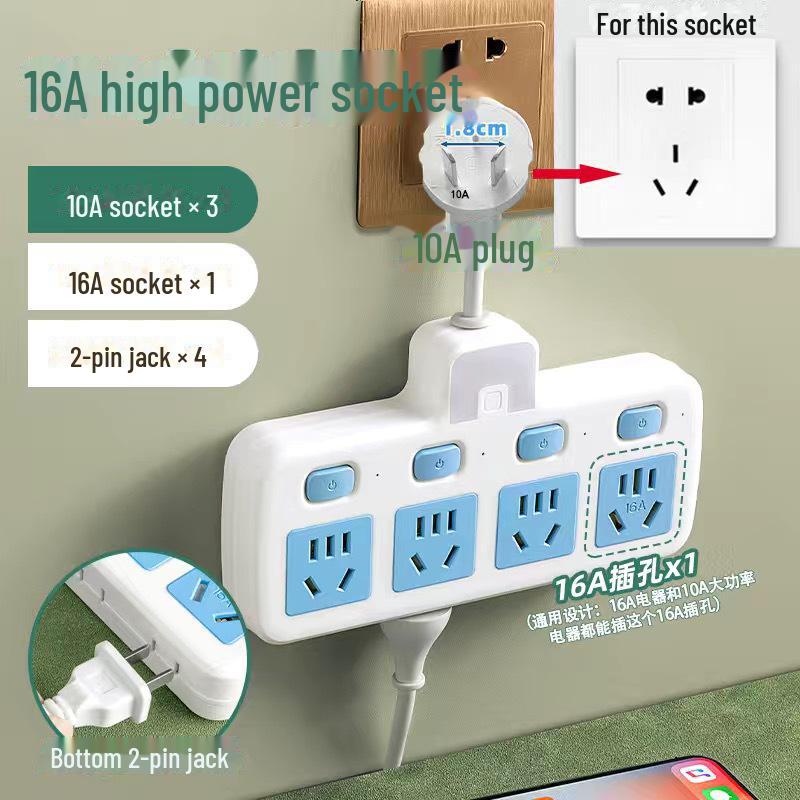 Pure Copper Multi-Function USB Power Strip with Wireless Plug Board