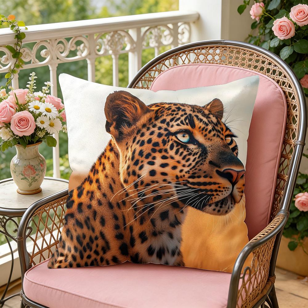 Leopard Fashion Cushion Cover Soft Plush Throw Pillow Cover DoubleSided Decorative Cushion Case Sofa Bedroom Home Decor