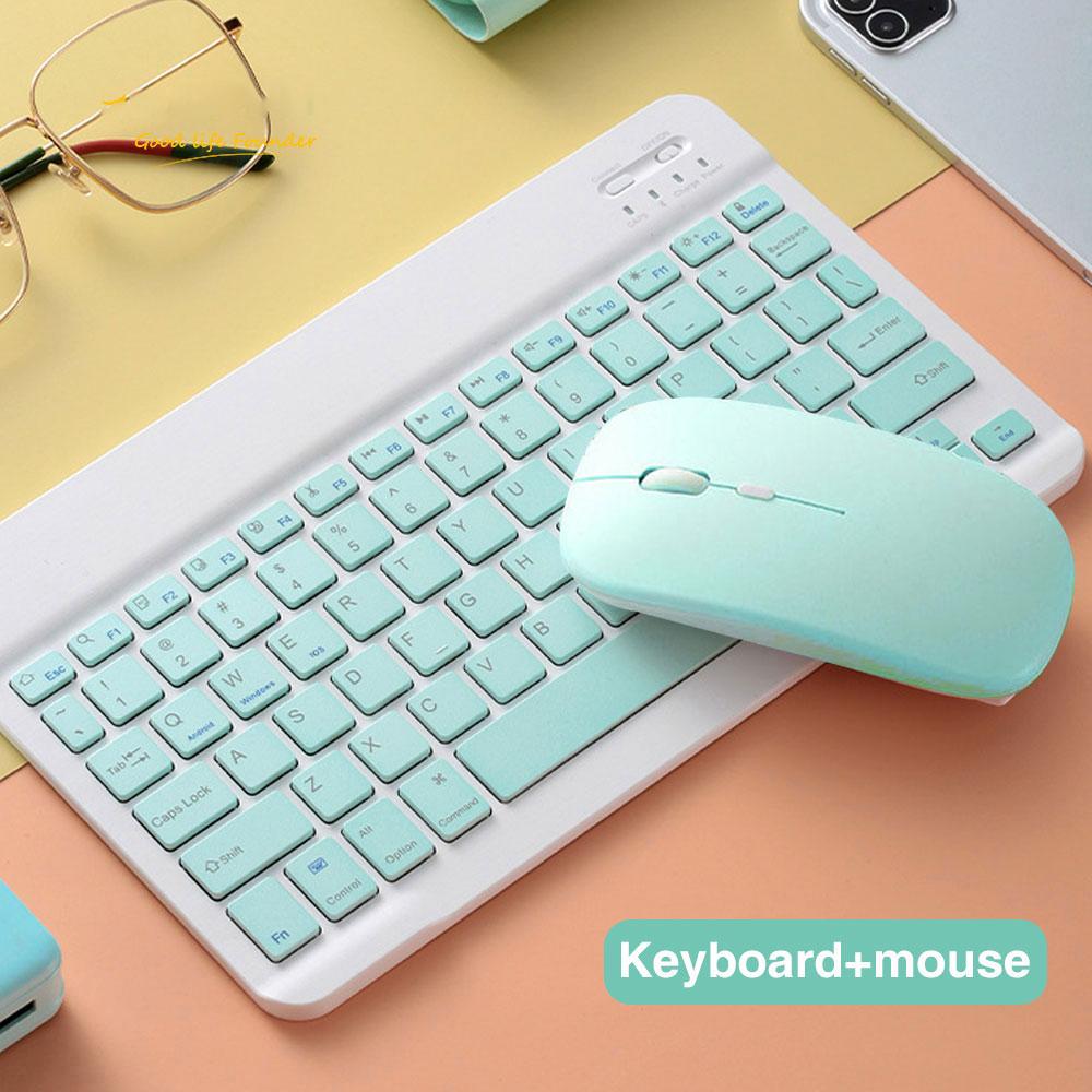 Беспроводная Bluetooth-клавиатура и мышь, русский, французский, португальский, испанский, корейский язык для Android iOS, Windows Phone, планшета, iPad