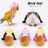 Pet Hamster Budgerigar Cockatiel Peony Parrot Bird Hat Funny Braid Hat Parrot Hat Small Animals Mini Hat Birds Toys