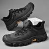 Men's Genuine Leather Hiking Boots Outdoor Casual Shoes