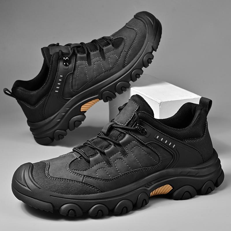 Men's Genuine Leather Hiking Boots Outdoor Casual Shoes