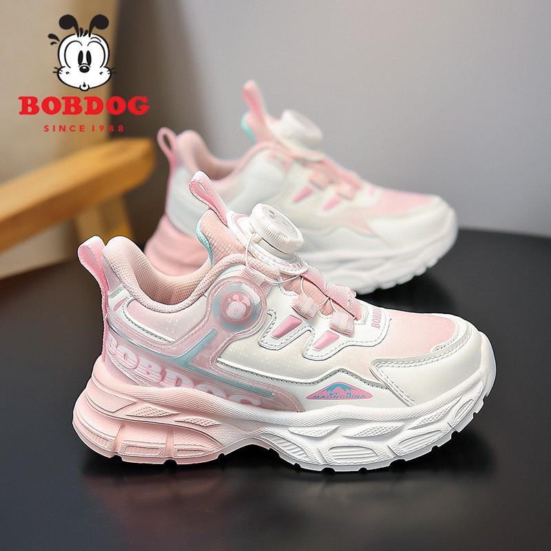 Youth style shoes Girls Rotating Buckle Waterproof Princess Sneakers Indoor Outdoor Use Lightweight Breathable Synthetic Leather Sport Shoes